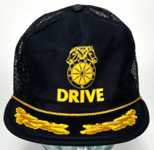 Vtg Teamsters Union Drive Hat Cap-AFL CIO-Rope-Snapback-Black-VTG-USA-Un... - $9.50