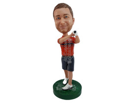 Custom Bobblehead Golfer Who Just Hit His Shot - Sports &amp; Hobbies Golfing Person - £69.91 GBP