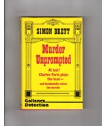 Simon Brett MURDER UNPROMPTED First Edition UK HC Mystery Charles Paris Actor - $17.99