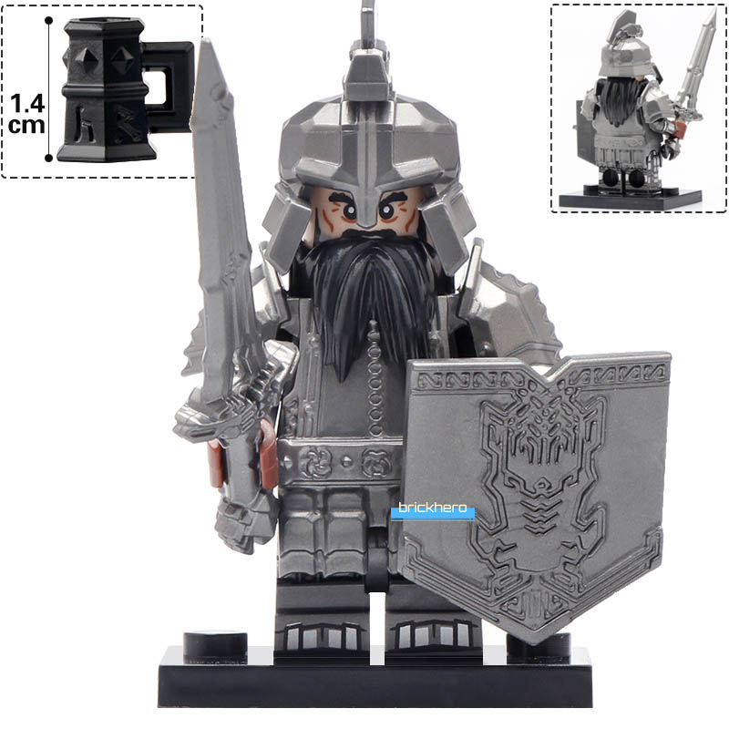 Dwarven Warrior The Lord of the Rings Lego Compatible Minifigure Brick T... - $2.99