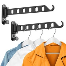 Wall Mounted Clothes Hanger With Swing Arm, Laundry Room Dryer Rack, Folding Val - £32.86 GBP