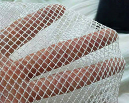 White Nylon Silk Fishing Net Knotless Mesh Semi-Finished Product 3x3mm Mesh hole - £16.77 GBP+