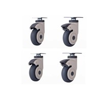 4 Pack 4&quot; inch Caster Wheels Swivel Plate Polyurethane Wheels Heavy Duty... - $67.19