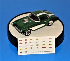 Johnny Lightning Rebel Rods 1 Loose 1957 Corvette Mtflk Green w/ Decal Sheet - £3.16 GBP