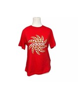 Adidas x FARM Rio Graphic Crew Neck Tee Bold Red Short Sleeve Size Medium - $32.71