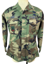 Air Force Coat Mens Medium Woodland Camo Combat 8415-01-084-1647 w/ Patc... - $14.85