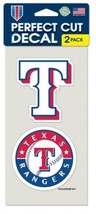 WinCraft MLB Texas Rangers 4”X8” Set Precut Decal - £7.15 GBP