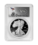 2020-W Proof $1 American Silver Eagle WWII 75th V75 PCGS PR69DCAM FS V75... - £313.30 GBP