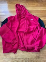 Nike Orange Tag 3XL Vintage Mens Red Zip Up Hoodie  - $27.23