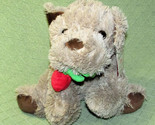 RUSSELL STOVER COCO THE LOVE PUP PLUSH 10&quot; w/HANG TAG BROWN DOG RED ROSE... - $10.80