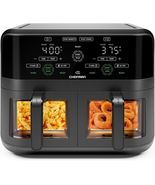 CHEFMAN RJ38-SQPF-3TDB-2W 6 Quart Dual Basket Air Fryer Oven (Open Box) - $76.49
