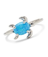 Pura Vida Rose Gold or Silver-Plated Opal Sea Turtle Ring or - £66.34 GBP