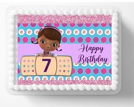 Girl Doctor Edible Image Pretend Play Edible Birthday Cake Topper Frosting Sheet - £12.95 GBP