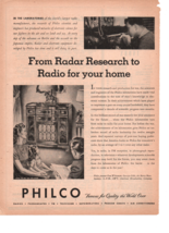 1945 Radar Research To Radio Your Home Philco print ad fc2 - £10.60 GBP