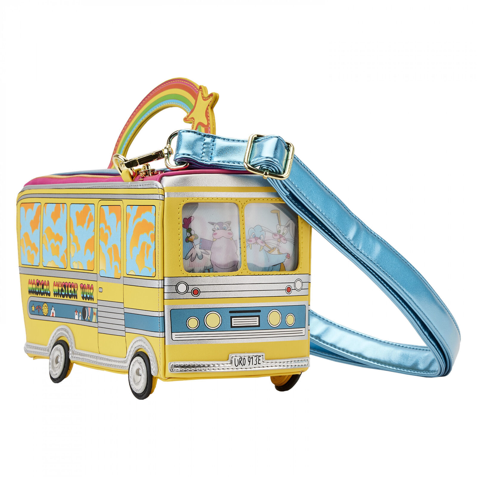 Primary image for The Beatles Magical Mystery Tour Bus Crossbody Bag by Loungefly Multi-Color