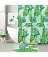 Bacova Fabric Shower Kauai Tropical Green Palm Leaves Curtain Beach Summ... - £28.93 GBP