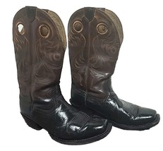 Ariat Men&#39;s Sport Square Toe Western Cowboy Boots 10 1/2 EE Brown/Black in EUC - $65.54