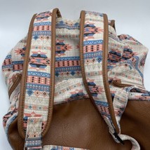 Mudd Backpack Southwest Aztec Design Pink Blue Tan Zip Pockets Inner Outer - $12.57