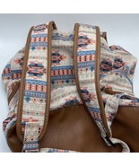Mudd Backpack Southwest Aztec Design Pink Blue Tan Zip Pockets Inner Outer - £9.83 GBP
