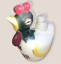 Vintage Rooster White, Green, &amp; Yellow Pepper Shaker - £3.50 GBP