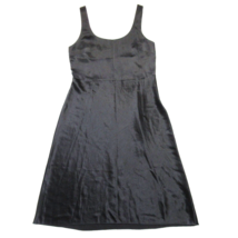 NWT Vince Sleeveless Satin Slip Midi in Black Scoop Neck Dress 14 $325 - £93.43 GBP