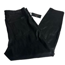 Jen7 7 For All Mankind Black Coated Straight Ankle Jeans Size 16 - £54.50 GBP