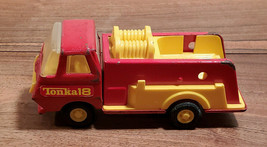 Vintage Tonka 18 Red and Yellow Fire Engine Ladder Truck 6&quot; Long - $9.90