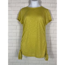 Philosophy Republic Shirt Womens XS Anjou Pear Tunic Top Tie Bottom Short Sleeve - £14.22 GBP