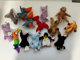 Lot of 14 Assorted TY MINI Beanie Babies - All Animals - £15.02 GBP