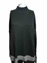 If It Were Me Turtleneck Sweater Top Womens LARGE Long Sleeve Gray - £13.13 GBP