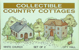 Collectible Country Cottages - Church &amp; City Hall (1992) - Carol Gordon ... - £8.92 GBP