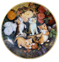 Bradford Exchange Plate May  The Rose Arbor Timeless Tails Purrpetual Ca... - £12.02 GBP
