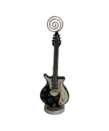 Black and White Fender Guitar Shaped Photo Card Holder Peace Signs 7&quot; Mu... - $15.19