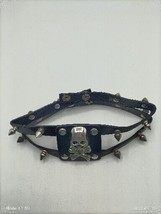 Gothic Punk Faux Leather Stud And Skull Neck Strap Add To A Halloween Costume - £6.31 GBP