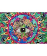 Tapestry Wall Hanging One Eyed Sun 5 ft x 4 ft Colorful Whimsy Home Decor - €21,86 EUR