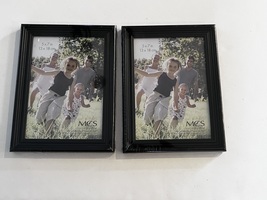 MCS 5x7 Solid Wood Value Picture Frame Black LOT of 2 - £9.65 GBP