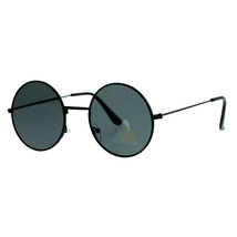 Super Flat Lens Sunglasses Round Circle Thin Metal Frame Eyewear - £14.89 GBP