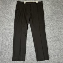 Louis Raphael Dress Pants Mens 36x30 (37x29.5) Black Creased Mid Rise Ho... - $14.79