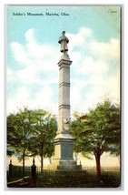 Soldier&#39;s Monument Marietta Ohio OH UNP DB Postcard XA4 - £3.01 GBP