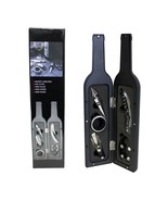 Wine Bottle Opener Set in Bottle-Shaped Case – Corkscrew, Stopper, Cutte... - $20.35 CAD