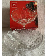 Mikasa Crystal Footed Holiday Snowflake Bowl Nut Candy Dish In Box Unuse... - £11.95 GBP