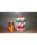 Vtg Avon Christmas 1995 Santa&#39;s Caroling Carousel Musical 4 horse big mu... - $364.28 MXN