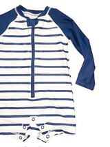 Tucker + Tate Baby Rash Guard Swimsuit Romper Blue White Striped 18M image 4