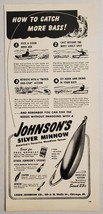 1949 Print Ad Johnson&#39;s Silver Minnow Spoon Fishing Lures Louis Chicago,Illinois - $12.13