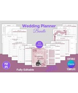 Customizable!! Completely Editable Wedding Planner Canva Templates!  - $8.99