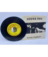 VTG Elvis Presley Hound Dog &amp; I Want You 45rpm Sun Label 224 Green Vinyl... - £116.51 GBP