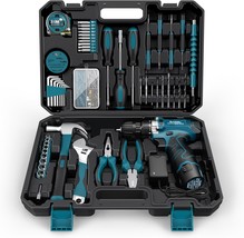 Sundpey Tool Kit 206Pcs With Drill - 12V Cordless, Screwdriver Set &amp; Pliers Set - £61.47 GBP