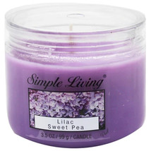 Lilac Sweet Pea Simple Living 3.5OZ Candles for Home Decor - Pack of 1 - £10.41 GBP