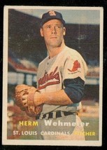 Vintage 1957 Topps Baseball Card #81 Herm Wehmerer Cardinals - £7.58 GBP