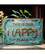 Vintage Metal Sign This Is Our Happy Place Wall Art Home Bar Indoor Outd... - $30.00